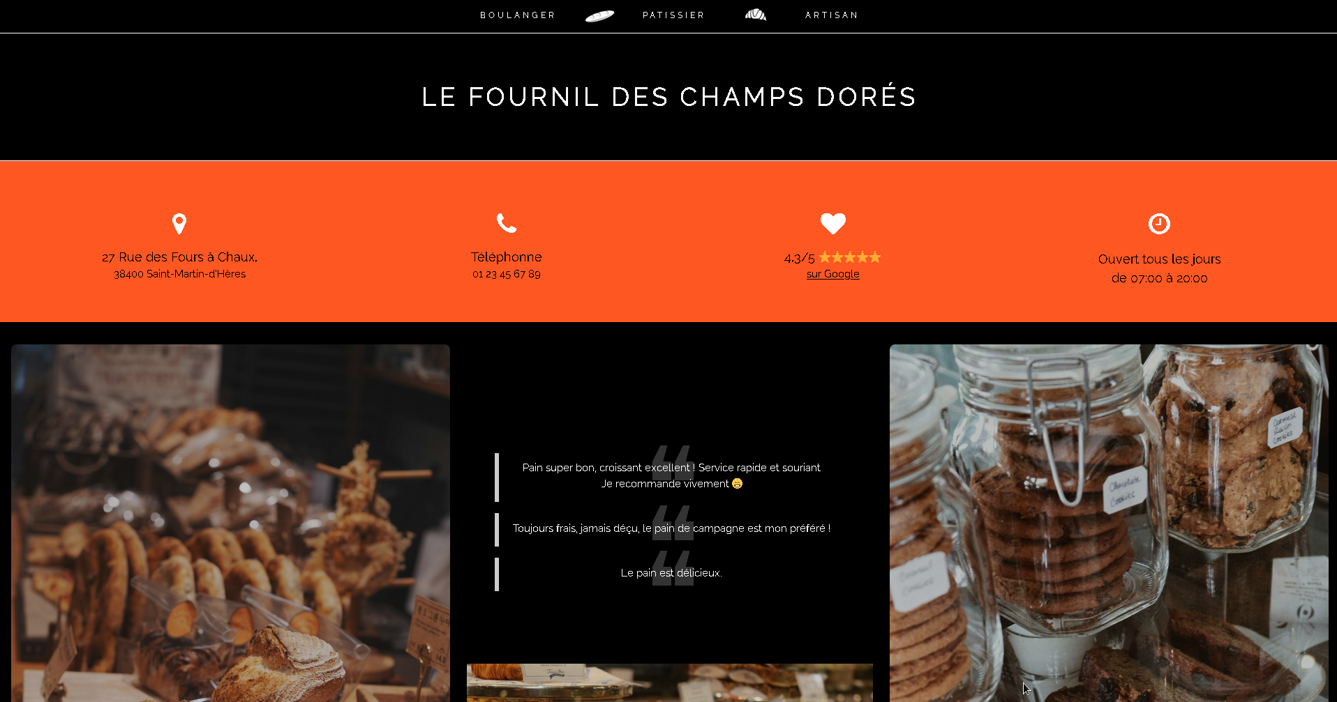 Mini-site démo — Boulangerie
