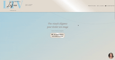 Site vitrine LaTessVisuals — Créatrice de visuels et accompagnante numérique