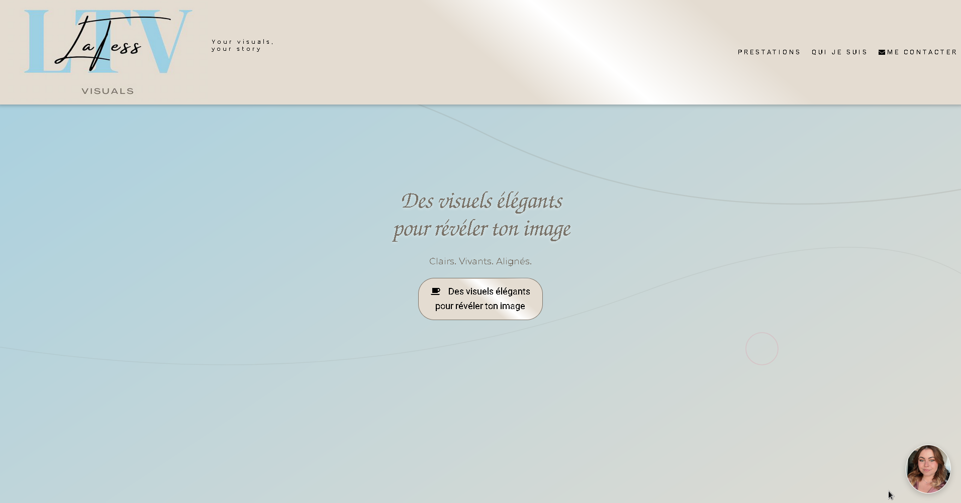 Site vitrine LaTessVisuals — Créatrice de visuels et accompagnante numérique